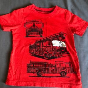 Red fire truck T-shirt